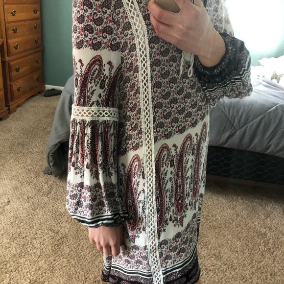 Paisley type pattern pink dress - Picture 4 of 5